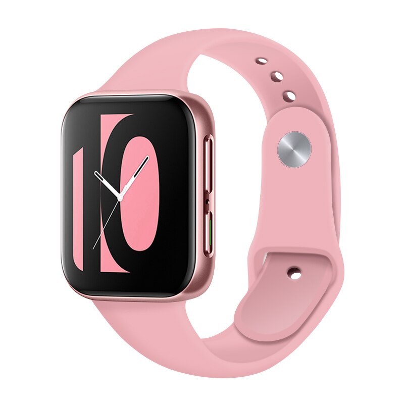 Mjukt silikon klockarmband för oppo smart klockband färgglatt armband sportband armband för oppo klocktillbehör: Rosa / 46mm