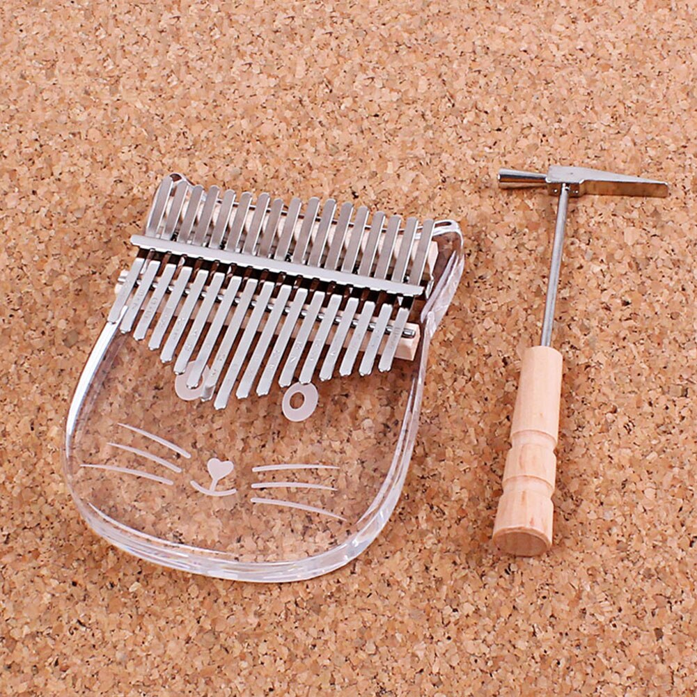 Thumb Piano 17 Keys Finger Piano Mini Thumb Piano Clear Musical Instruments For Kids Birthday Christmas Thumb Piano