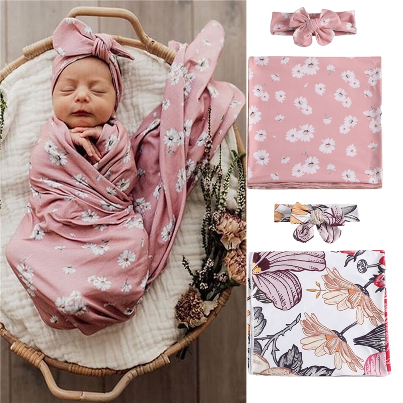 Wallarenear 0-6M bebé lindo bebé niña ropa de dormir Clopthing sin mangas Floral impreso ropa diadema 2 uds traje