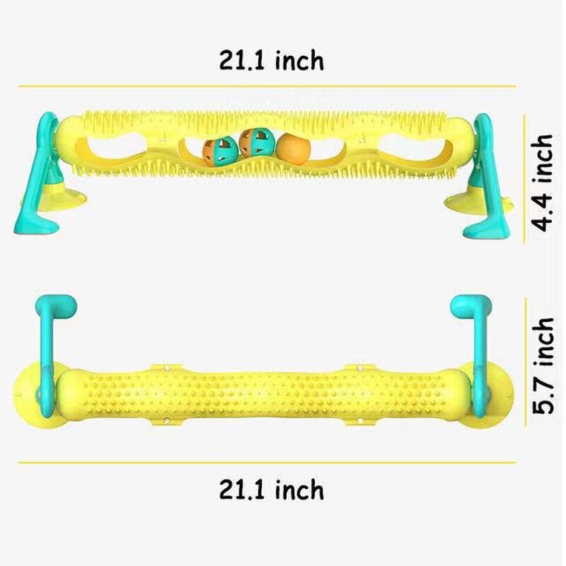 Pista de juguete con ventosa para gatos, juego interactivo luminoso de masaje con ventosa, ventosa para ventana, Trackball, juguete de inteligencia para mascotas
