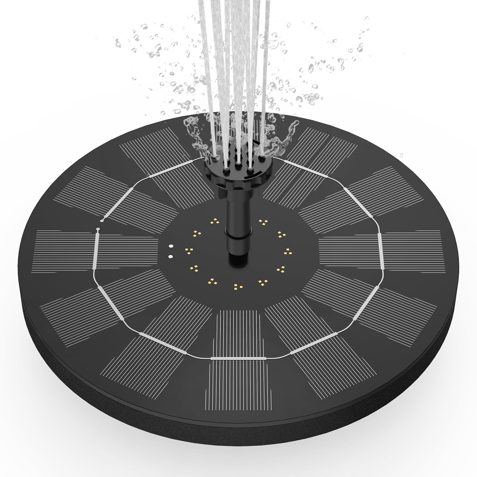 AISITIN-Fuente Solar de 3,5 W, fuente alimentada por energía Solar con 6 boquillas, fuente de agua Solar para baños de aves, decoración de jardín: Default Title
