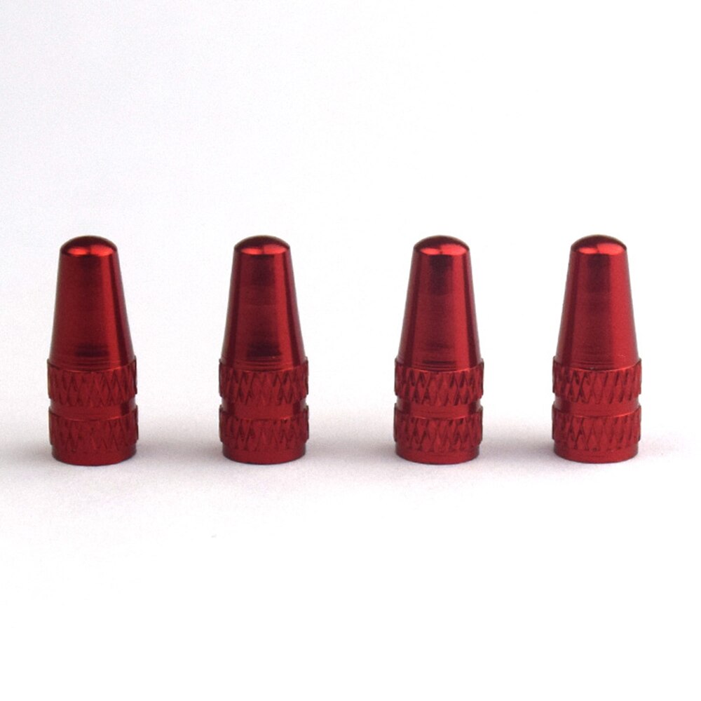 4Pcs Aluminum Alloy Road MTB Bike Tube Tyre Bicycle Tire Wheel Valve Cap Presta Schrader Valve Caps 10 Colors Outdoor Cycling: red