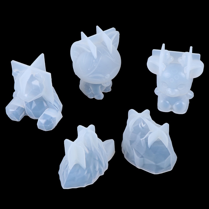 3D Silicone moule bricolage géométrie stéréo ours cerf chat tigre orang-outan moule Animal moule décoration ornement moule gâteau outil