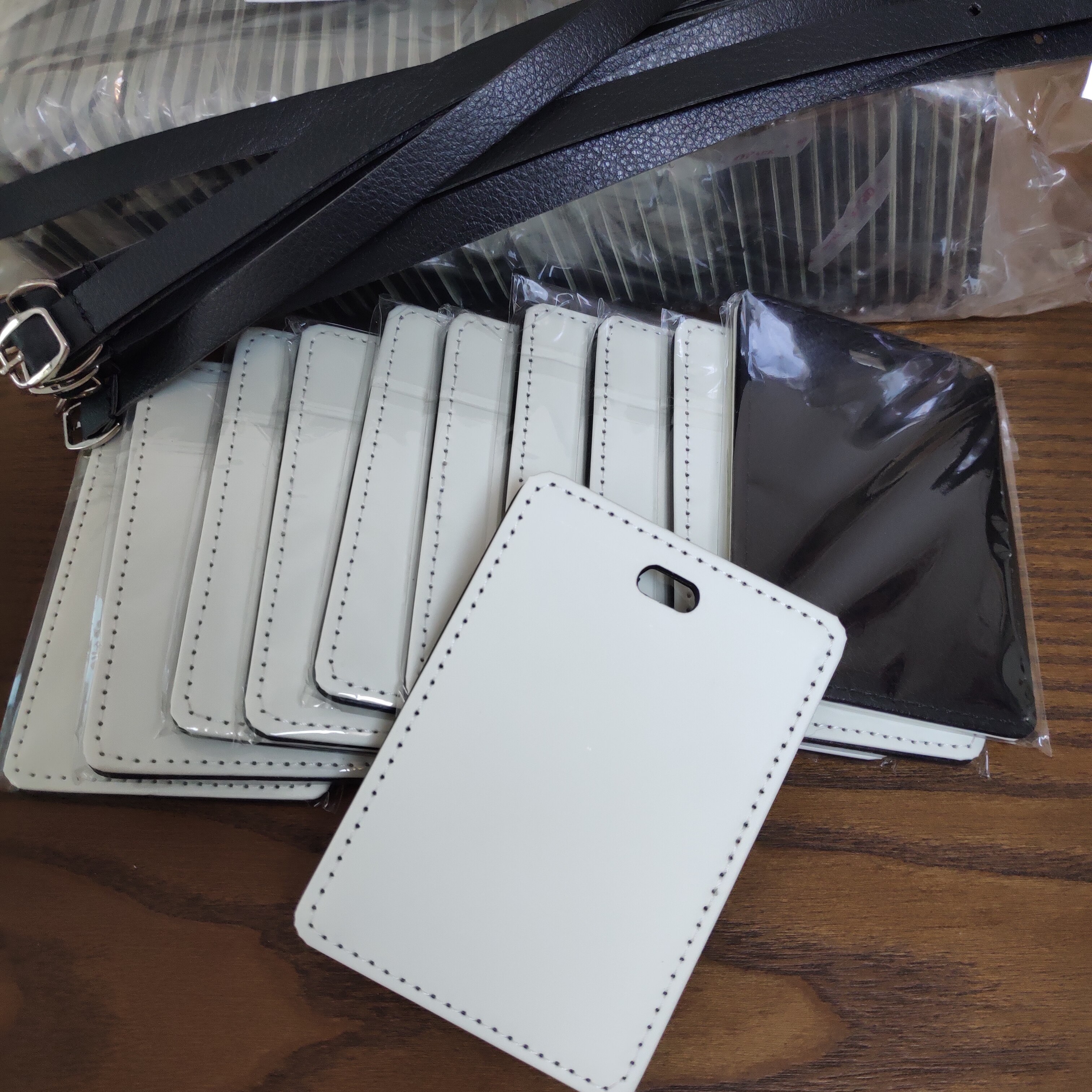 10 pcs/lot blanc Sublimation cuir bagages porte-étiquette pour transfert à impression cuir blanc consommables bricolage 7x11cm