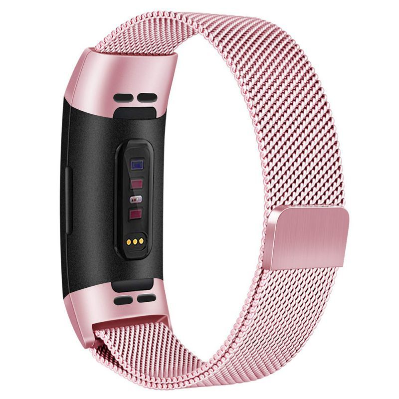 9 Colors For Fitbit charge 3 Fitness Band Magnetic Milanese Stainless Steel bracelet Replacement bands For charge3 strap: P / Large