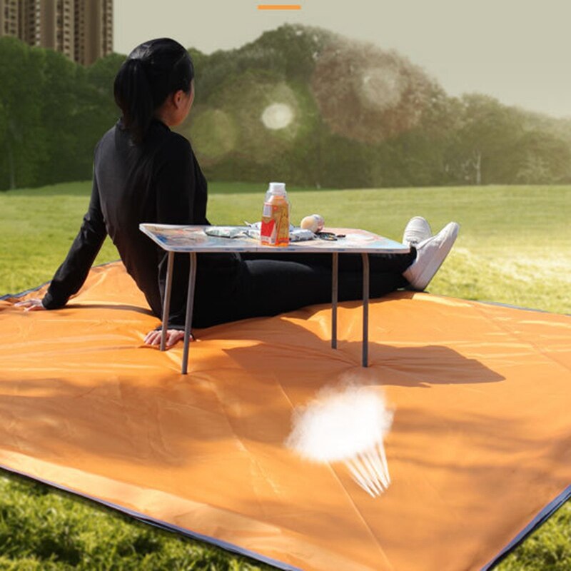 320 x 250cm vandtæt presenningsteltskygge udendørs camping hængekøje uv havemarkise solsejl ultralet orange