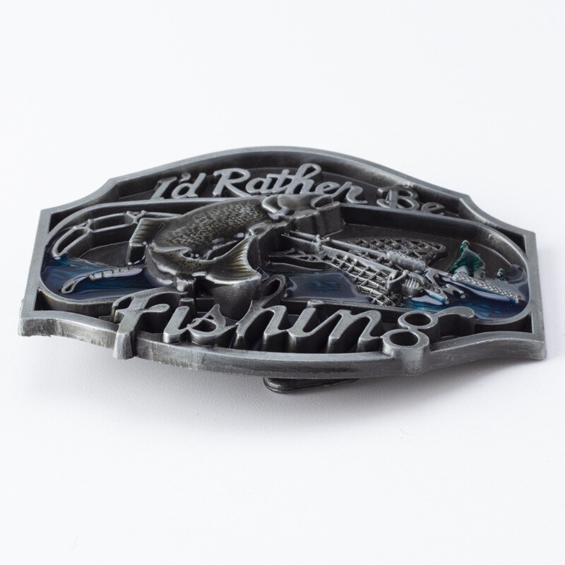 T-Disom I'd Rather Be Fishing Belt Buckle Men's Western Belt Buckles Suit For Belt Shopping