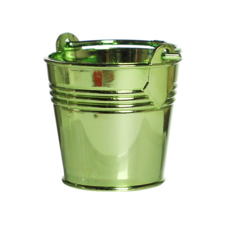 Small Plastic Bucket Tinplate Mini Keg Barrel Outdoor Garden Watering Flower Container Bathroom Kitchen Household Water Bucket l: A8