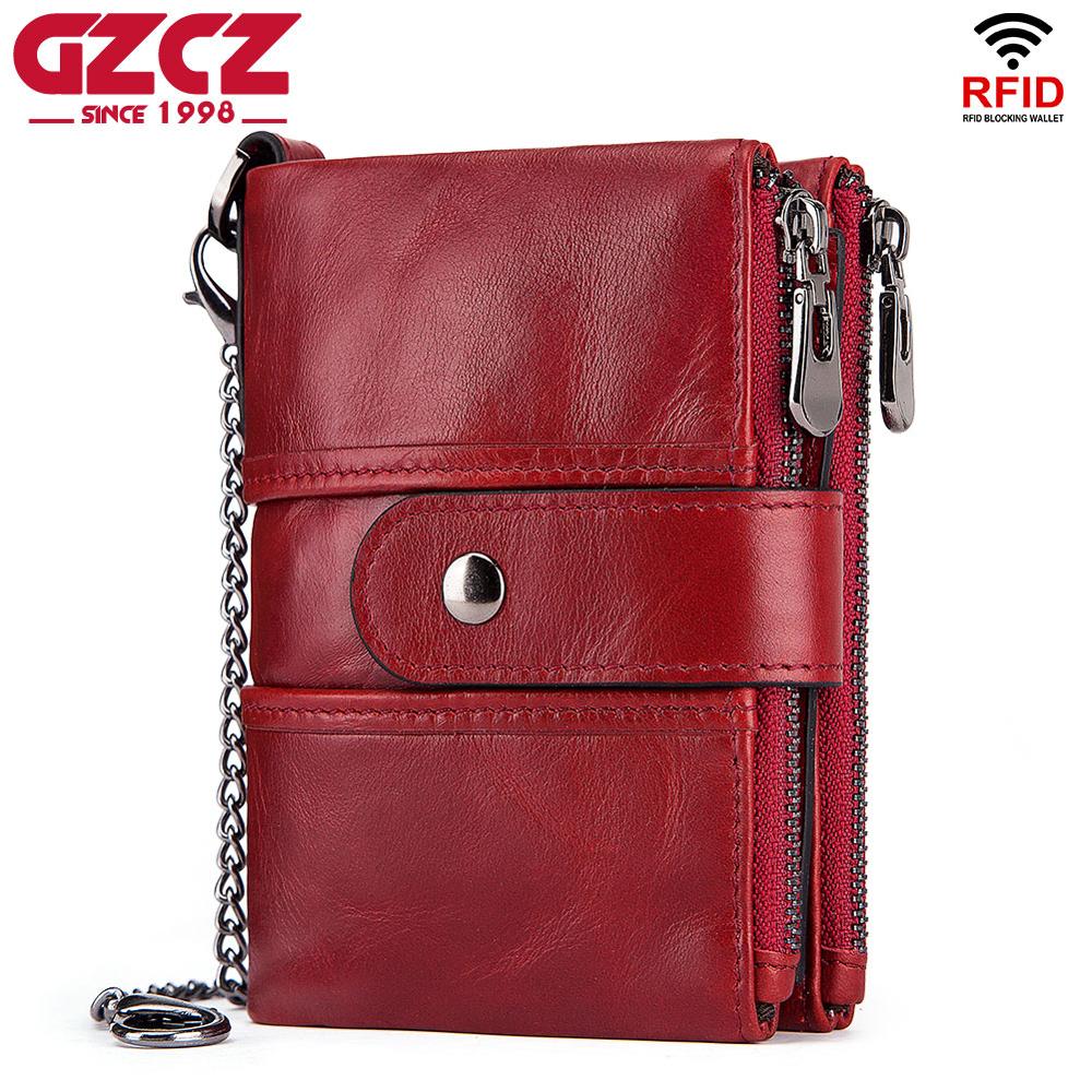 Wallet Wallets Women Women 100% Genuine Leather lady Red Walets For Organizer Coin Purse Clutch Short Small