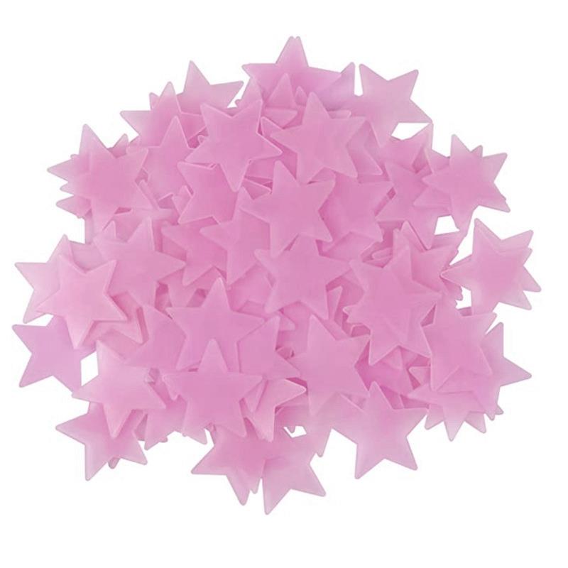 Fantasy Starry Sky Luminous Wall Stickers Glow In The Dark Stars Sticker Decals For Colorful Fluorescent Stickers Home Decor: Pink