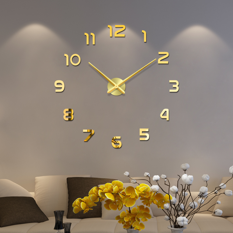 48 &quot Digitale Horloge Wandklokken 3d Diy Klok Acryl Digitale Thuis Wandklokken Decoratie Stereoscopische Stille Elektronische Klok