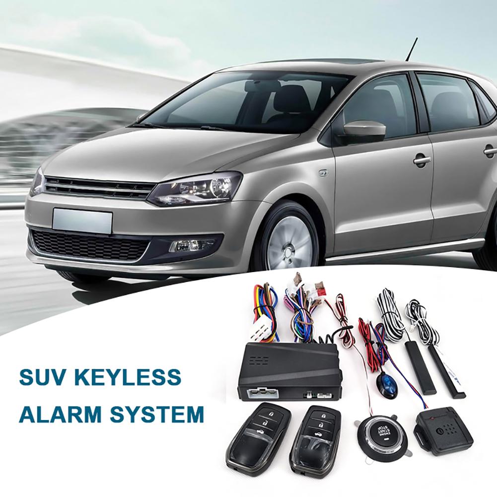 Alarma de 12V para coche, mando a distancia, entrada sin llave para coche, sistema de alarma de arranque del motor, pulsador, arranque remoto, parada automática, sistema antirrobo