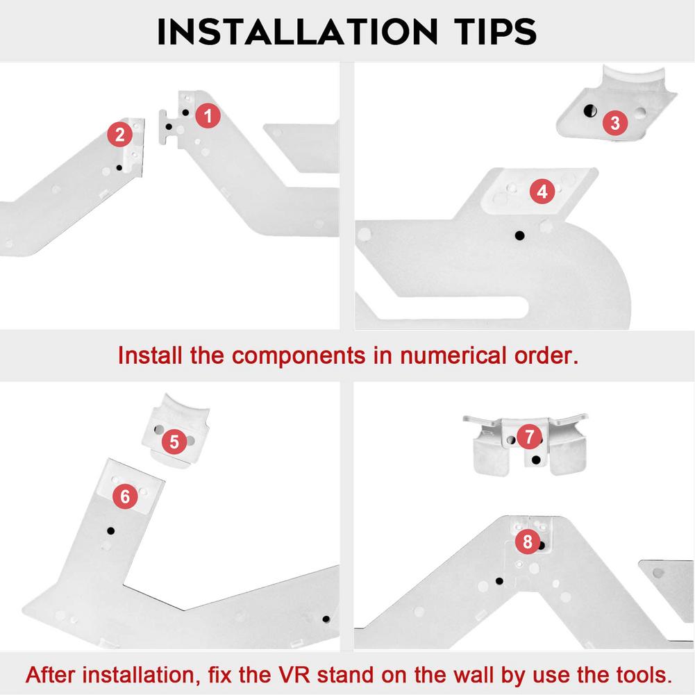 VR Heatset Wall Mount Stand For Oculus Quest 2 Wall Support Holder Bracket For Quest2 VR Controller Virtual Reality Accessories