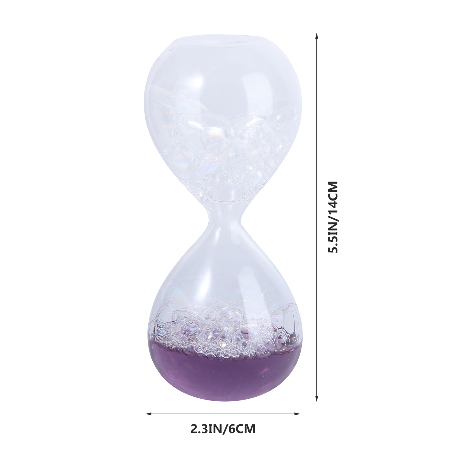 Glass Hourglass Sand Glass Timer Kitchen School Sand Clock Timers Time Management Tool Home Decoration: Purple