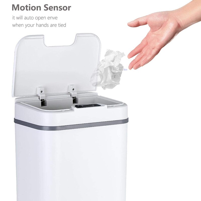 Automatic Touchless Trash Smart Trash Can Electric Trash Can Car Trash Can Trash Can for Bathroom Kitchen Smart Sensor