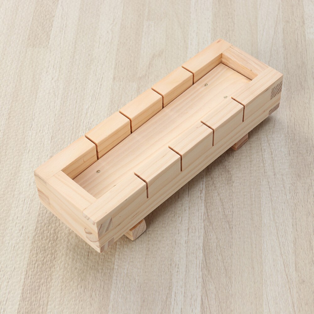 Wooden Rectangular Sushi Press Mold Box Sushi Making Kit DIY Sushi Rice Roller Molds Sushi Kitchen Making Tools (As Shown)