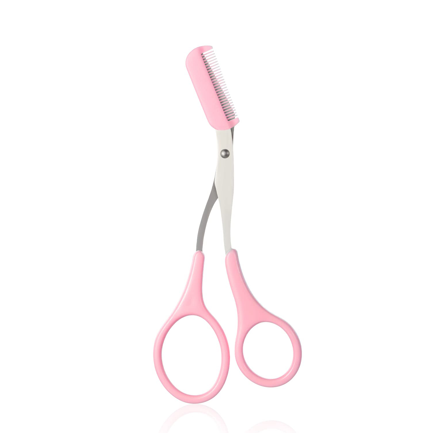 Wenkbrauw Trimmer Schaar met Kam Wenkbrauw Vormgeven Cut Schaar Antislip Vingergrepen Ontharing Schoonheid Accessoires: Blauw
