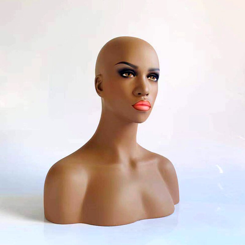 Female Realistic Mannequin Head Fiberglass Display Wig Jewelry Hat Glasses Headset Mold Stand Women Model Head No.06
