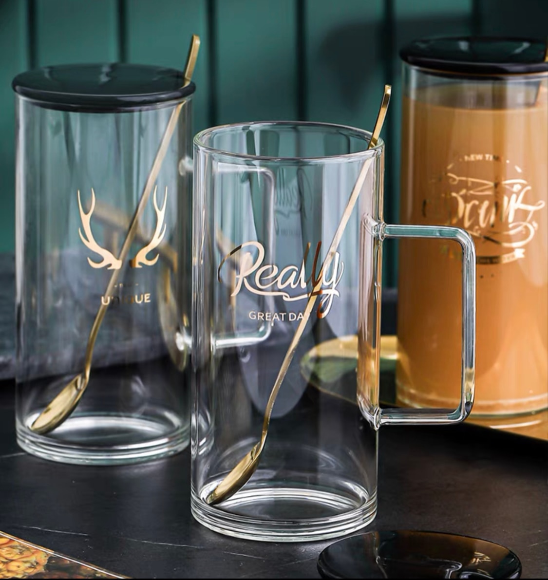 Gran capacidad de 700ml de cristal redondo de taza de agua Simple taza desayuno taza para leche taza de bebida Oficina taza de café taza de jugo