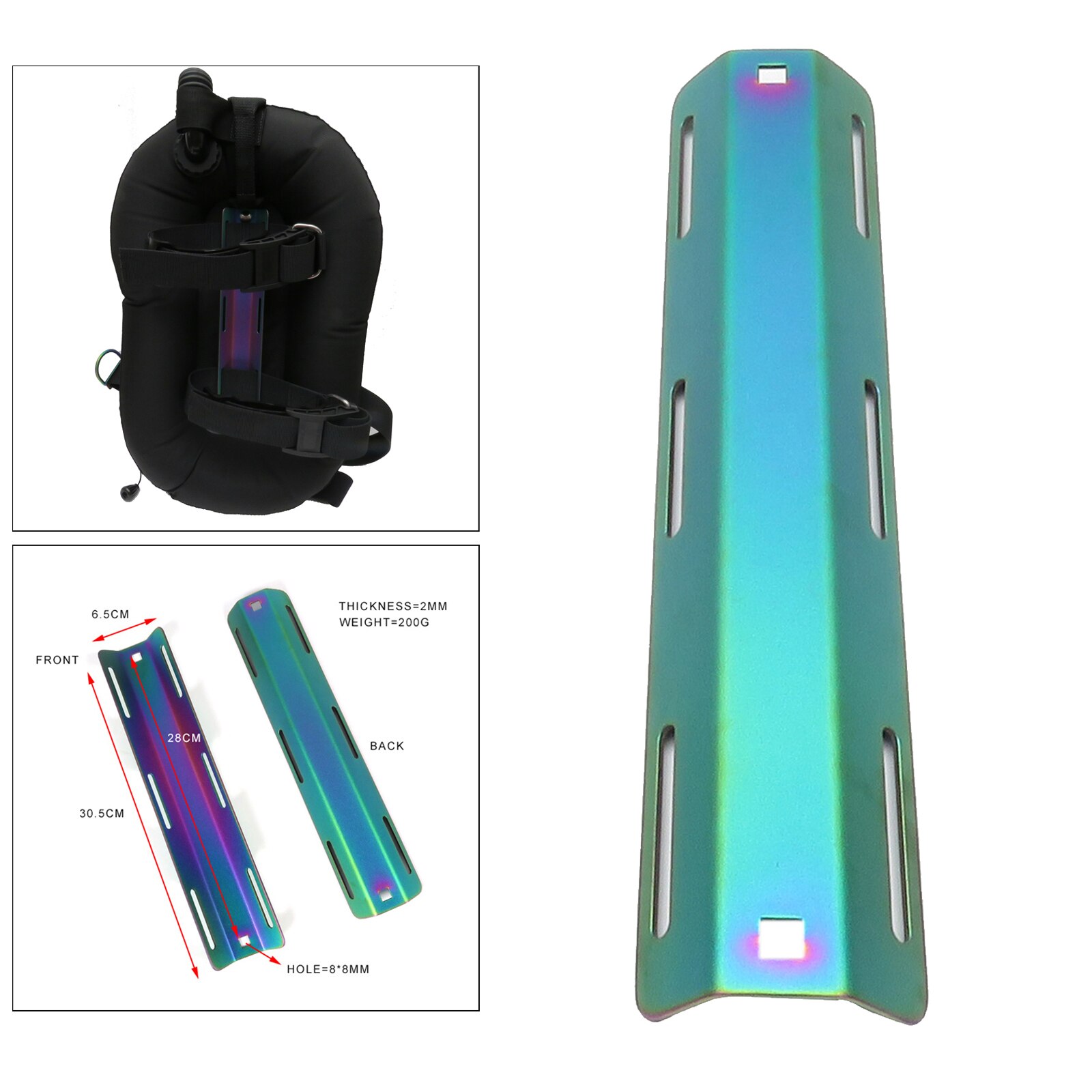 Titanium Alloy Scuba Diving Single Tank Adapter for Scuba Diving BCD Backplate