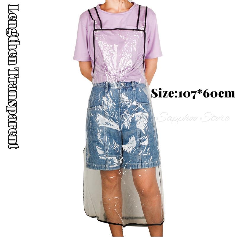 Kapper Huisdier Groomer Werken Schorten Kappers Schort Kapsalon Waterdichte Transparante Tpu Schort Met Pocket Voor Salon: 107cm Transparent