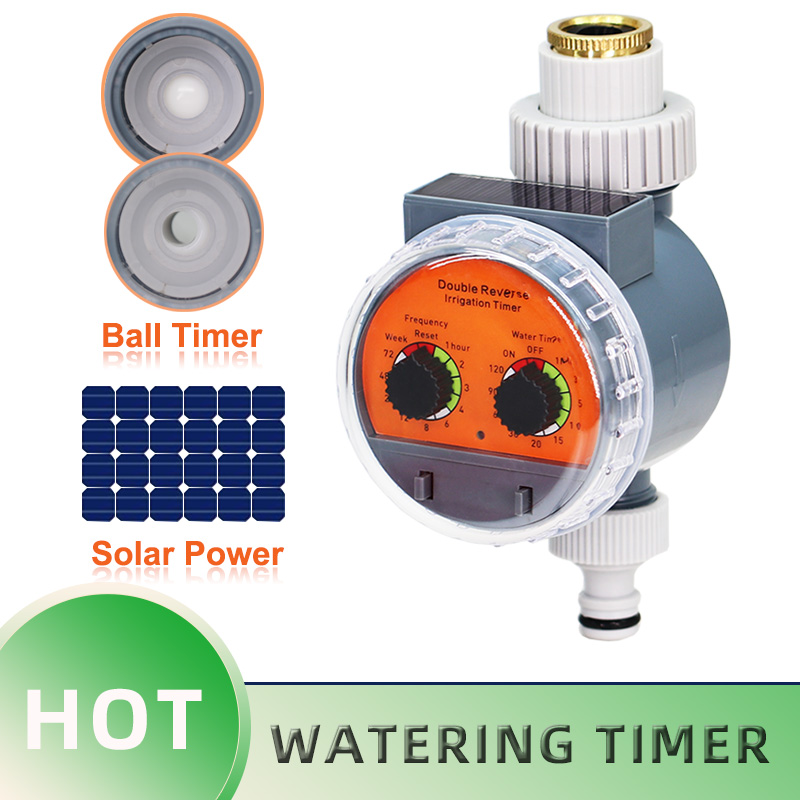 Minuterie de robinet à bille à énergie solaire, système d'arrosage goutte à goutte, contrôleur électronique automatique, maison, extérieur, serre, jardin, 1 pièce
