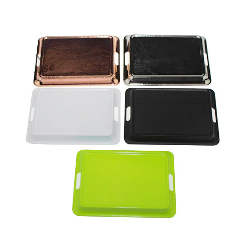 42x60mm Miniature 1/6 1/12 Mini Doll House Accessories Metal Plate Bread Tray Simulation Model Toys Decoration Y4UD