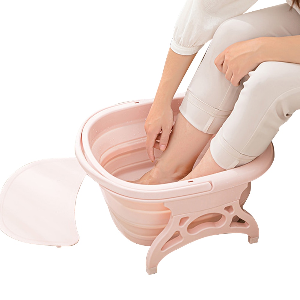 Foot Soaking Bath Basin, Portable Foldable Foot Bath Tub Bucket, Feet Soaking Tub, Spa Bubbling Massage Wheel Bath-Tub