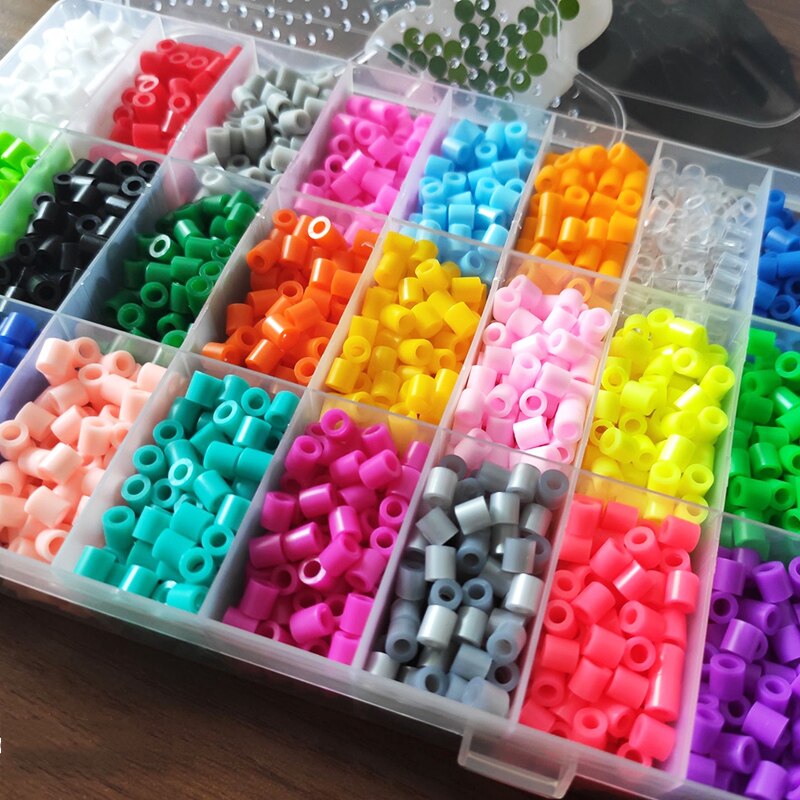 5mm Beads 4800pcs 24color Pearly Iron Beads for Kids Hama Beads Pegboard Diy Puzzles Handmade Boy girl Toy