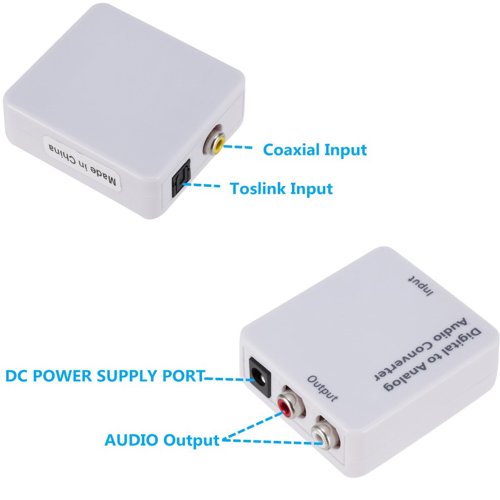 LccKaa convertitore Audio digitale/analogico fibra ottica Toslink segnale coassiale a RCA R/L Decoder Audio SPDIF ATV DAC amplificatore