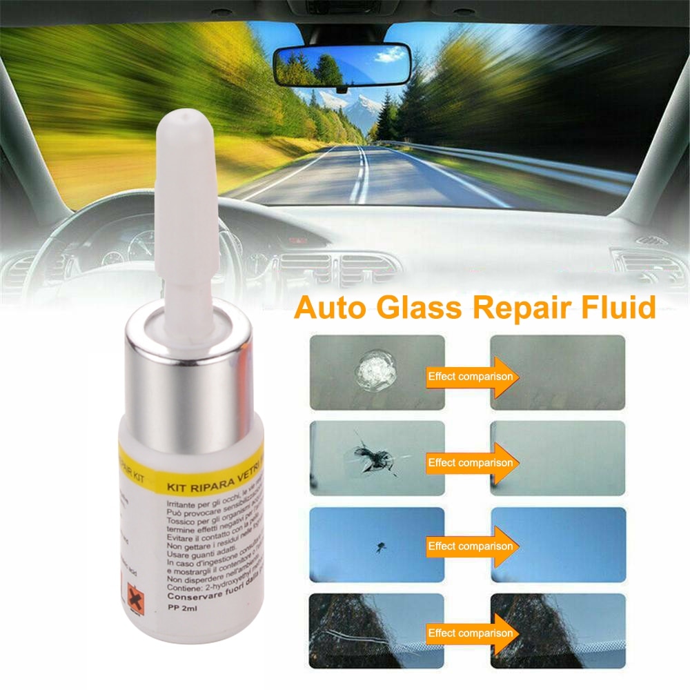 Car Windshield Repair Tool DIY Window Repair kit Windscreen Glass Scratch Crack Restore Window Screen Resin+blade+5PC Cured Film