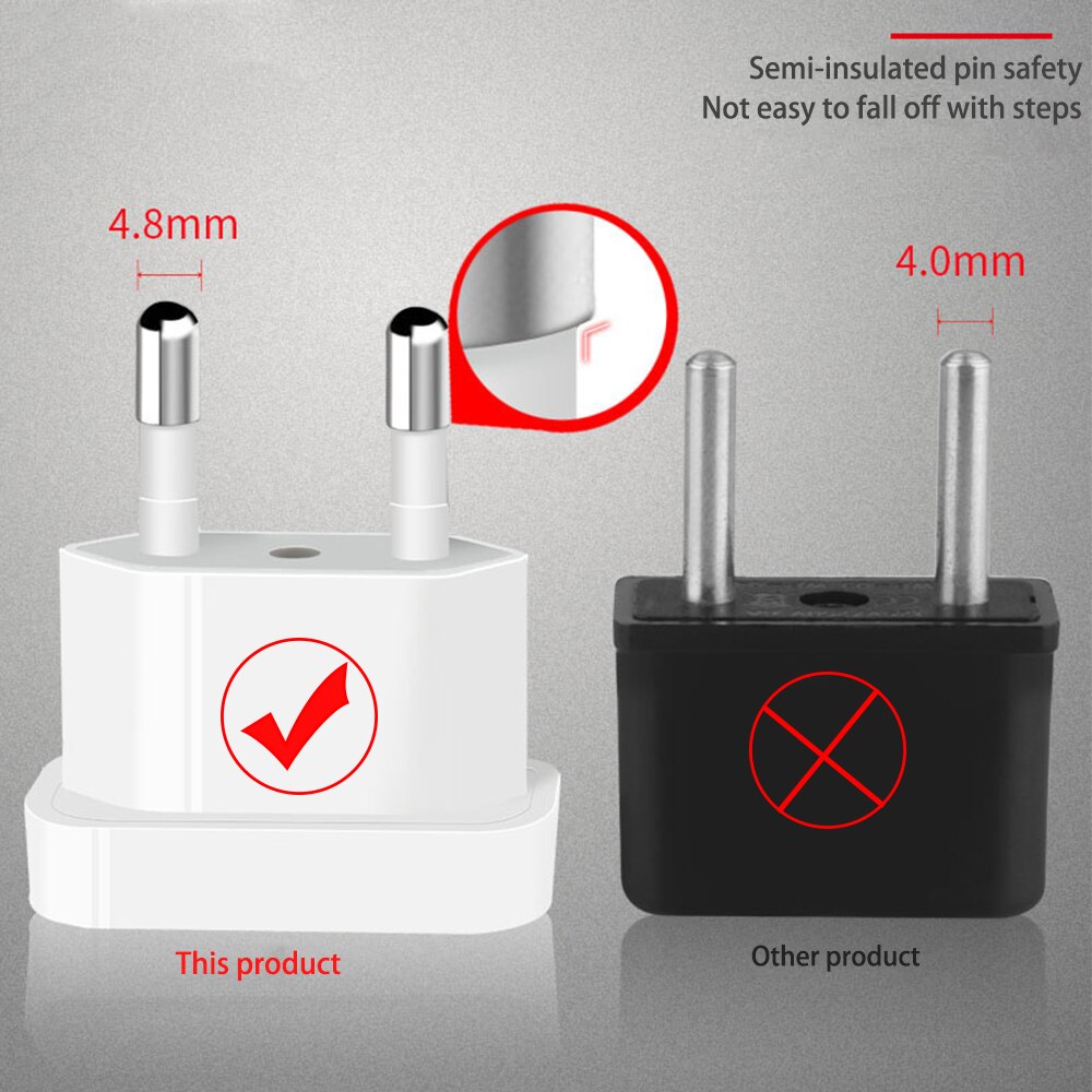 US to EU Adapter Electrical Socket US To EU Euro Europe Plug Power Plug Converter Travel Adapter