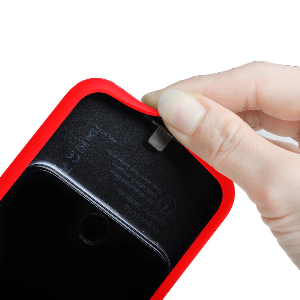 2800 Mah Batterij Oplader Voor Iphone 6 6 S 7 8 Batterij Case Power Bank Opladen Gevallen Oplader Ultra slanke Externe Back Pack