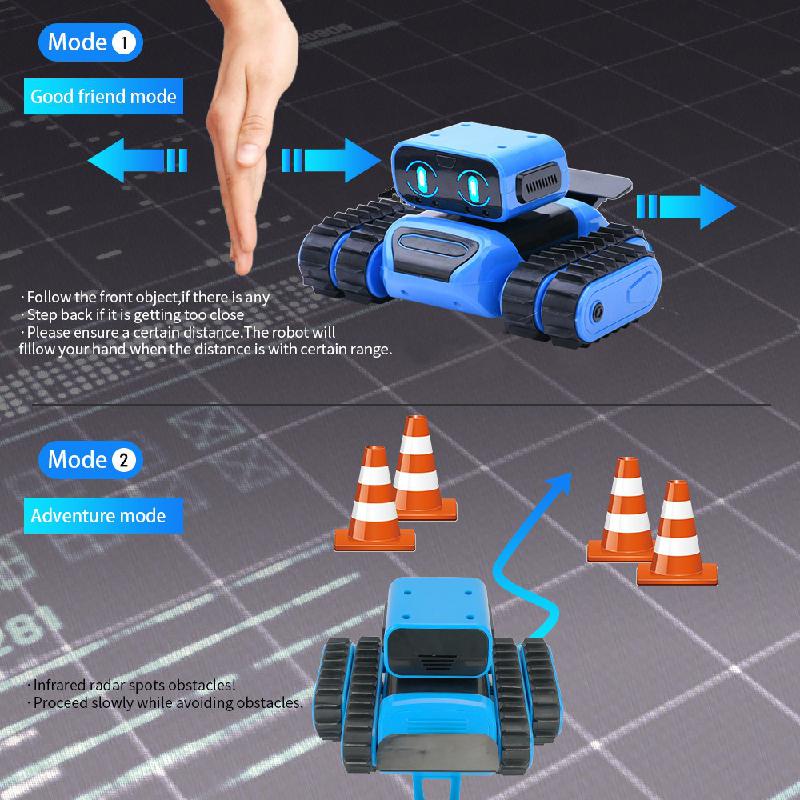 STEM DIY RC acrobatica Robot intelligenza evitamento programmazione gesto induzione segui giocattoli educativi Robot intelligenti artificiali