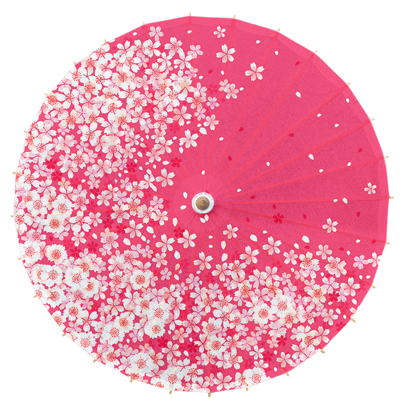 Paraguas de papel de aceite de estilo japonés para niños, sombrilla clásica de flores de cerezo para decoración de tienda de cocina de Sushi, paraguas de Japón: cherry blossom 333