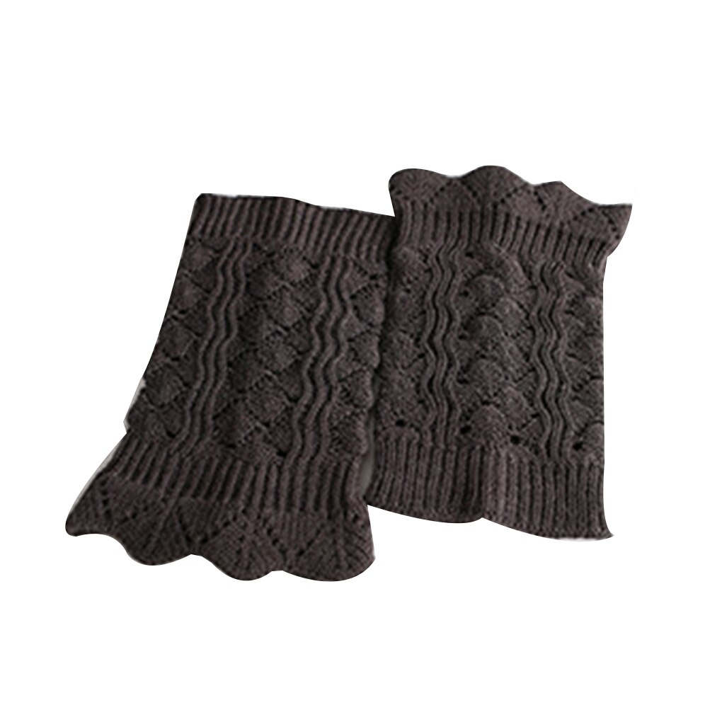 1 Pair Cute Soft Lace Women Girl Winter Leg Warmers Acrylon Crochet Hollow Knit Boot Socks Toppers Cuffs: NO.3
