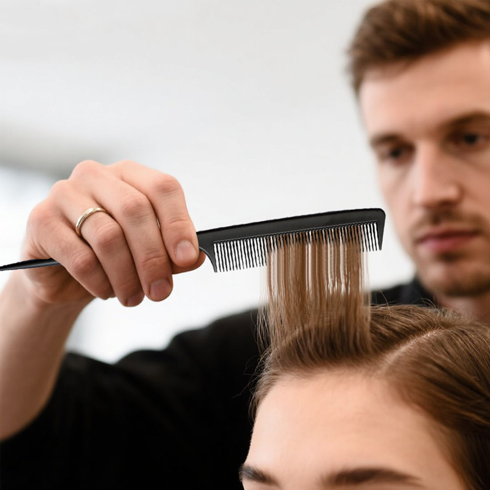Peine de peluquería , peine de corte de pelo de plástico, cepillo para el cuidado del cabello, peine de peinado multifuncional, 1 ud.