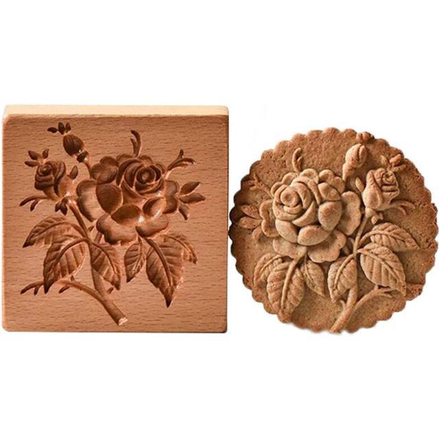 29 estilos molde de madera para galletas, cocina, hogar, molde para pastel de pan de jengibre, prensa navideña, moldes en relieve para galletas 3D, panadería M533: Multicolor