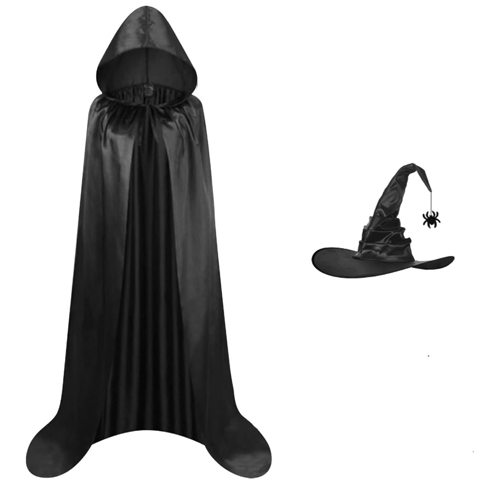 Creative bat hat halloween cape party props costume halloween cosplay with hooded cape funny grim reaper cape stage performance: Default Title