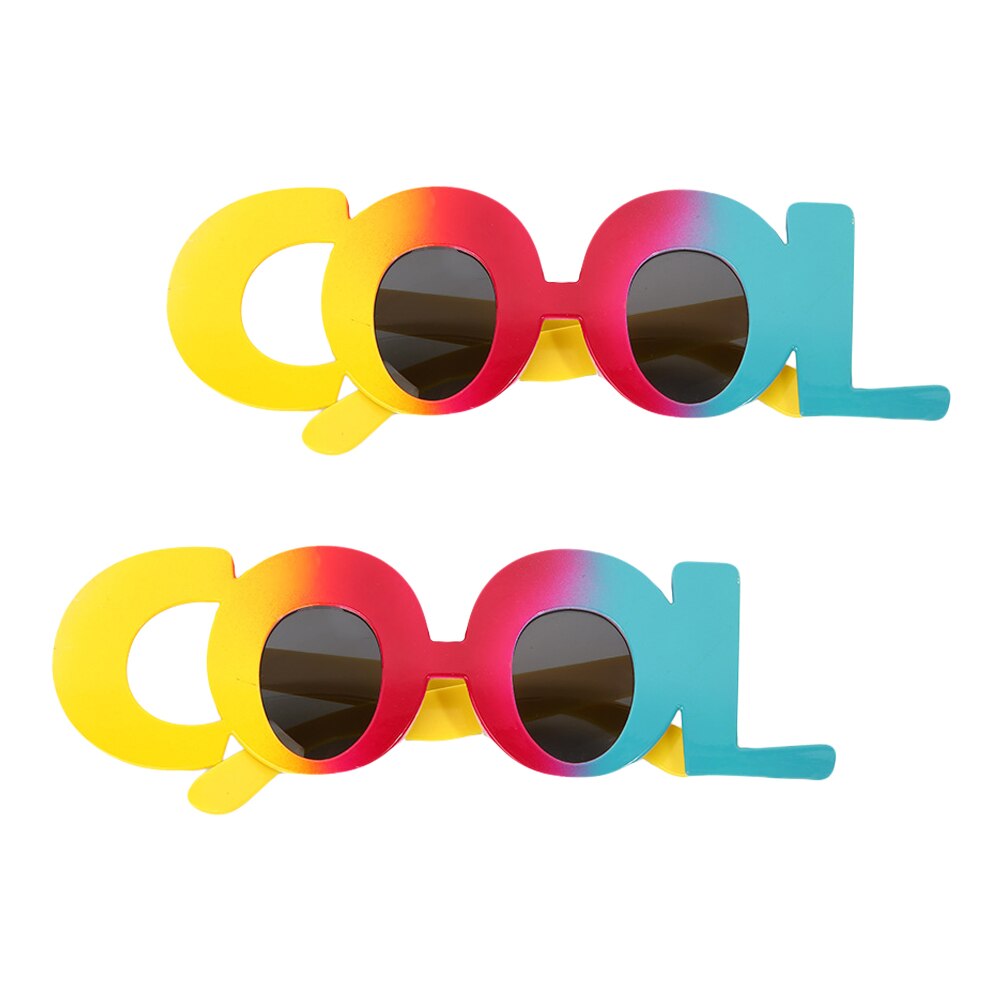 2 Stuks Cool Brief Zonnebril Strand Glazen Foto Nemen Bril Hawaii Party Brillen