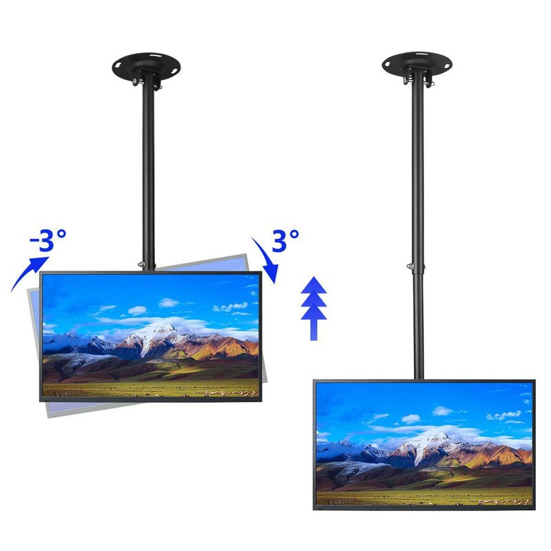 Ceiling TV Mount Bracket Fits up to 60" LCD LED Plasma Monitor Flat Panel Screen Display with VESA 600x400 (Max)