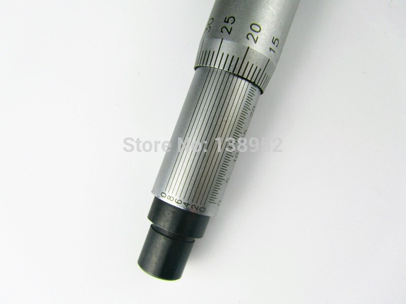 0.001mm sølv flad nåletypen mikrometer hoved 0-25 mm 0.01 mm foranstaltning værktøj med riflede justering knop mikrometer hoved