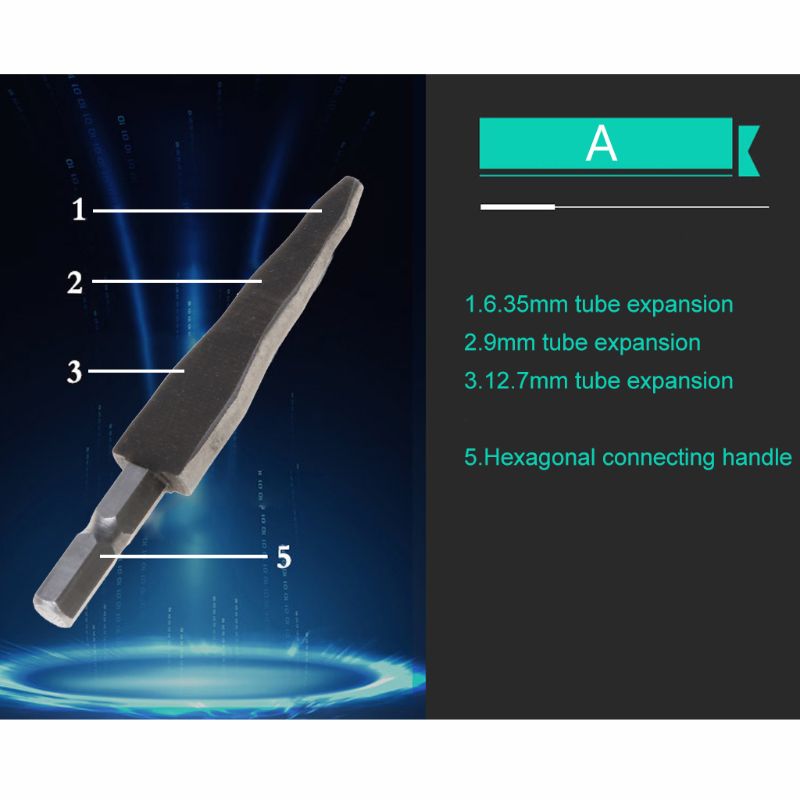 Copper Pipe Swaging Tool Cross Screwdriver Drill Bit Aluminum Tube Expander DIY 11UA