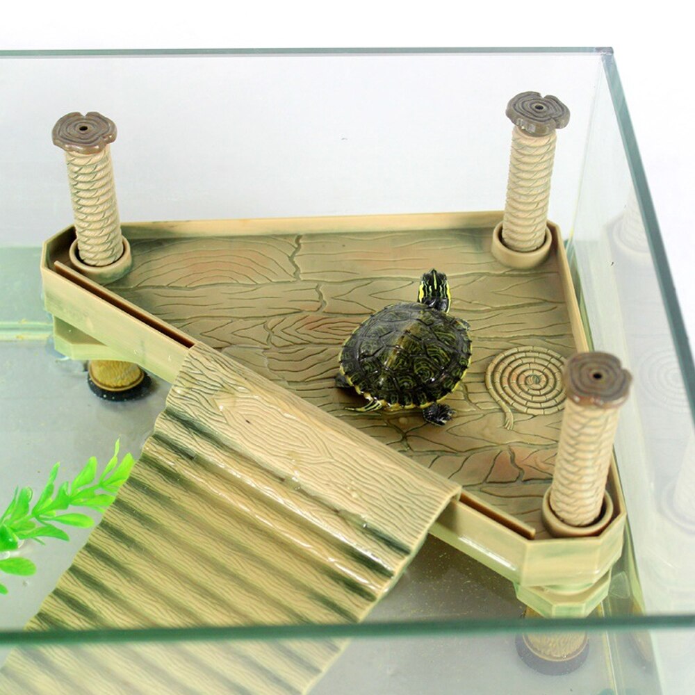Skildpaddeøplatform akvarium krybdyrskildpaddepladeform klatrekvarium dekorationer