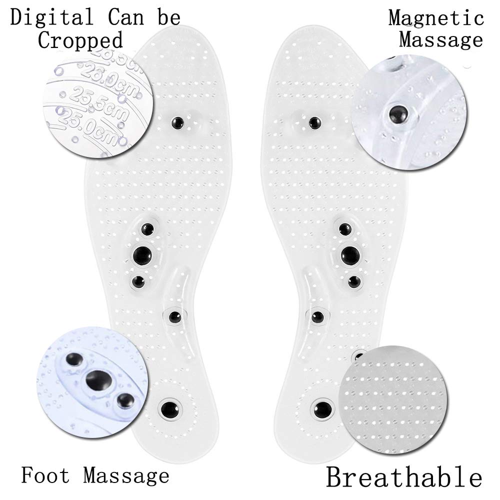 Magnetische Therapie Silikon Einlegesohlen transparent Abnehmen Einlegesohle Massage Fuß Pflege Schuh Pad Sohle unisex