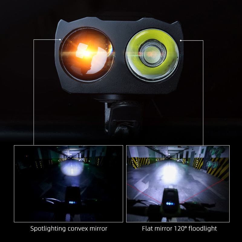 4000 mAh Wasserdichte Fahrrad Licht Mit Horn USB Aufladbare 800 Lumen LED Licht Für Fahrrad Radfahren Vorderseite Lampe Fahrrad Zubehör