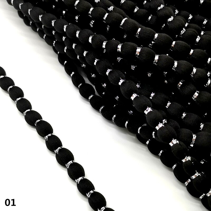 2 yards spetskant band pompom band sömnad spetstyg handgjorda pysseltillbehör: 01