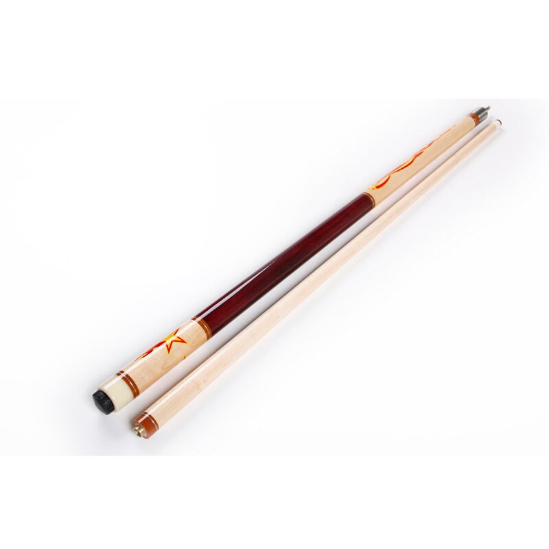 Premium Aged Oak Billiard Cue with Leather Wrap main image 1