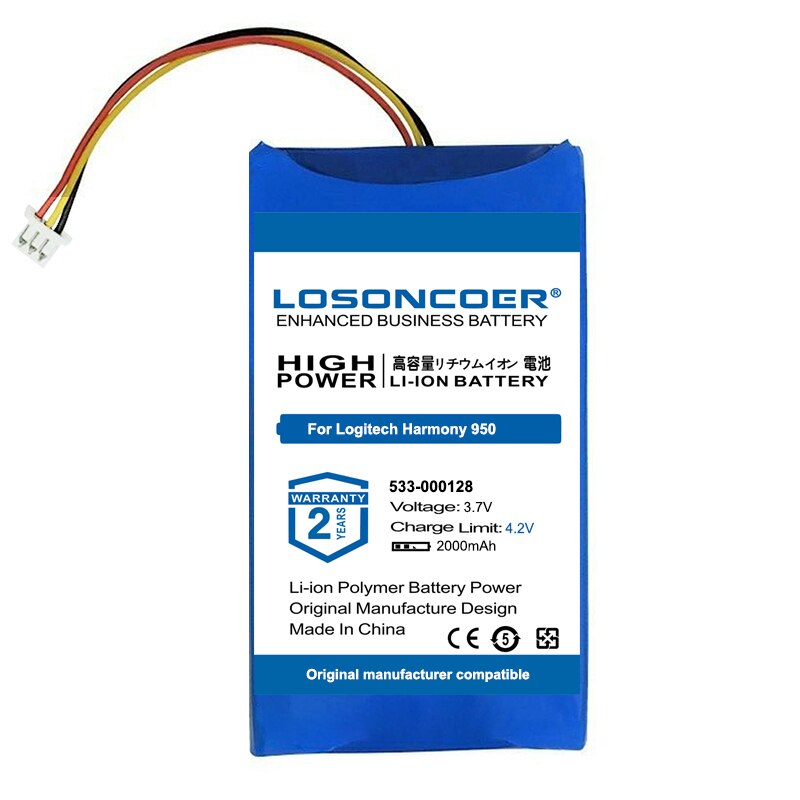 Vhbw Batterie Remplacement 1300mAh Pour Logitech 533-000128, 623158 - Téléphone Fixe Sans Fil