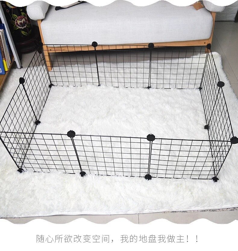 Cage pour animaux de compagnie en treillis métallique, combinaison de bricolage, petite cage pour chien en peluche, cage pour chat, cage pour lapin, clôture multifonction, cage en fer, clôture pour animaux de compagnie